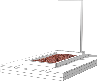 Засыпка цветника камушками